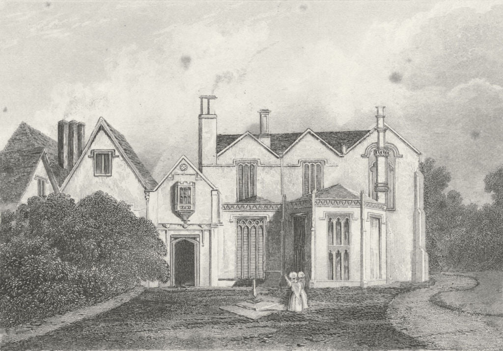 LINCS. Scrivelsby Hall. Saunders 2 Female 1836 old antique print picture